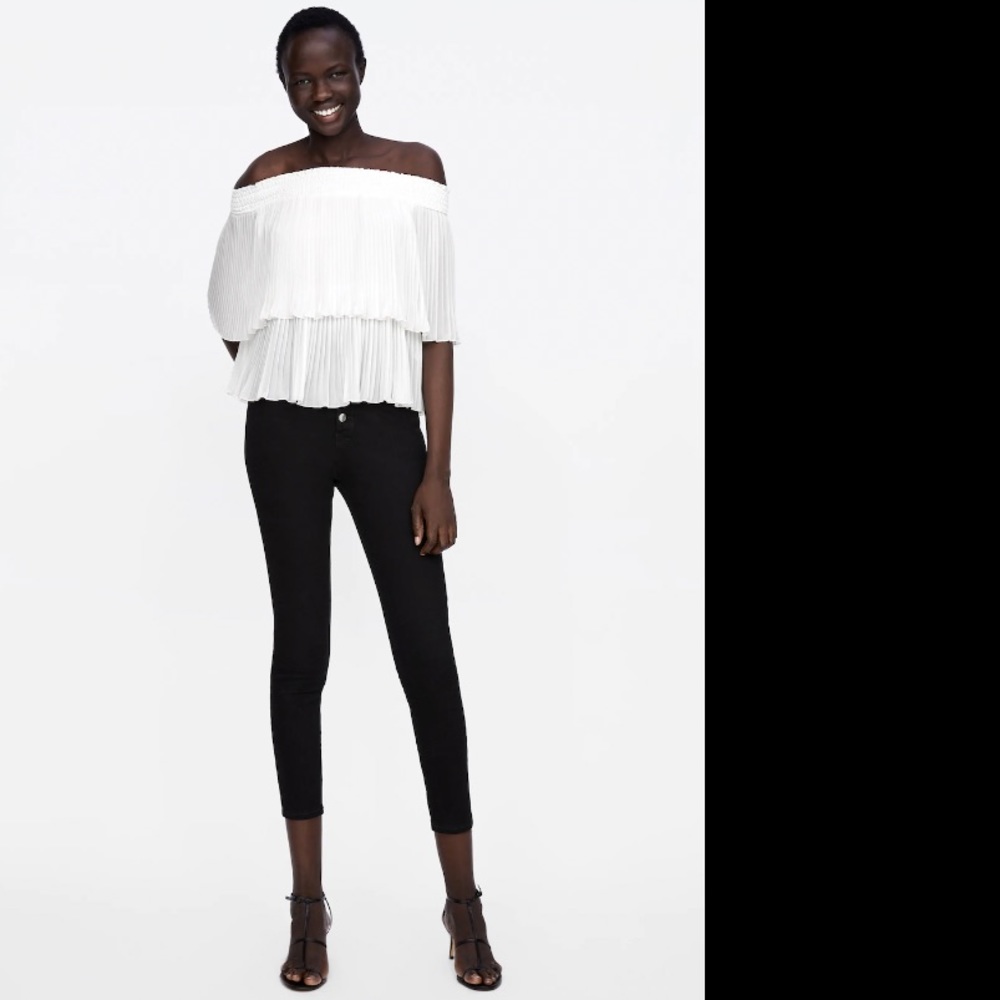 NTW Zara Women’s White Pleated Shirt